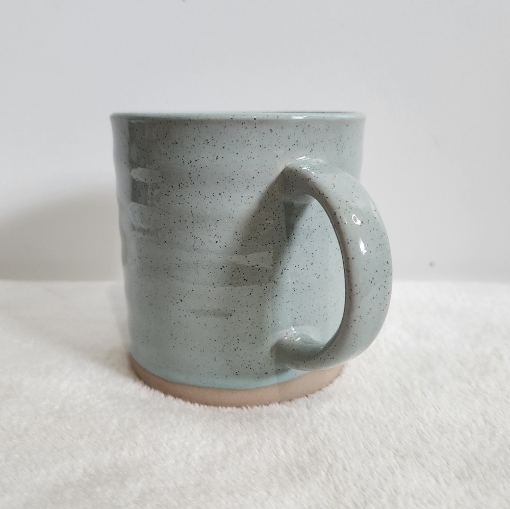 Ceramic Stoneware Glazed Speckled Duck Egg Blue Coffee Cup Mug XL 20 Oz - Picture 2 of 11